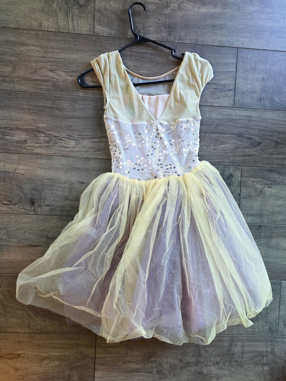 Ballet Dance Costume - Yellow Purple Tulle Dress (SA)